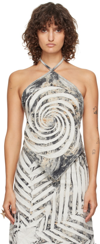 Photo: Masha Popova SSENSE Exclusive White & Black Bandana Tank Top