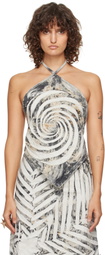 Masha Popova SSENSE Exclusive White & Black Bandana Tank Top