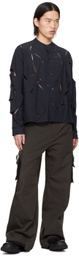 CMMAWEAR Navy Kintsugi Shirt