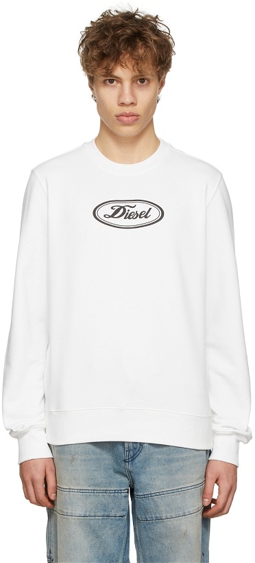 Photo: Diesel White Cotton Sweatshirt