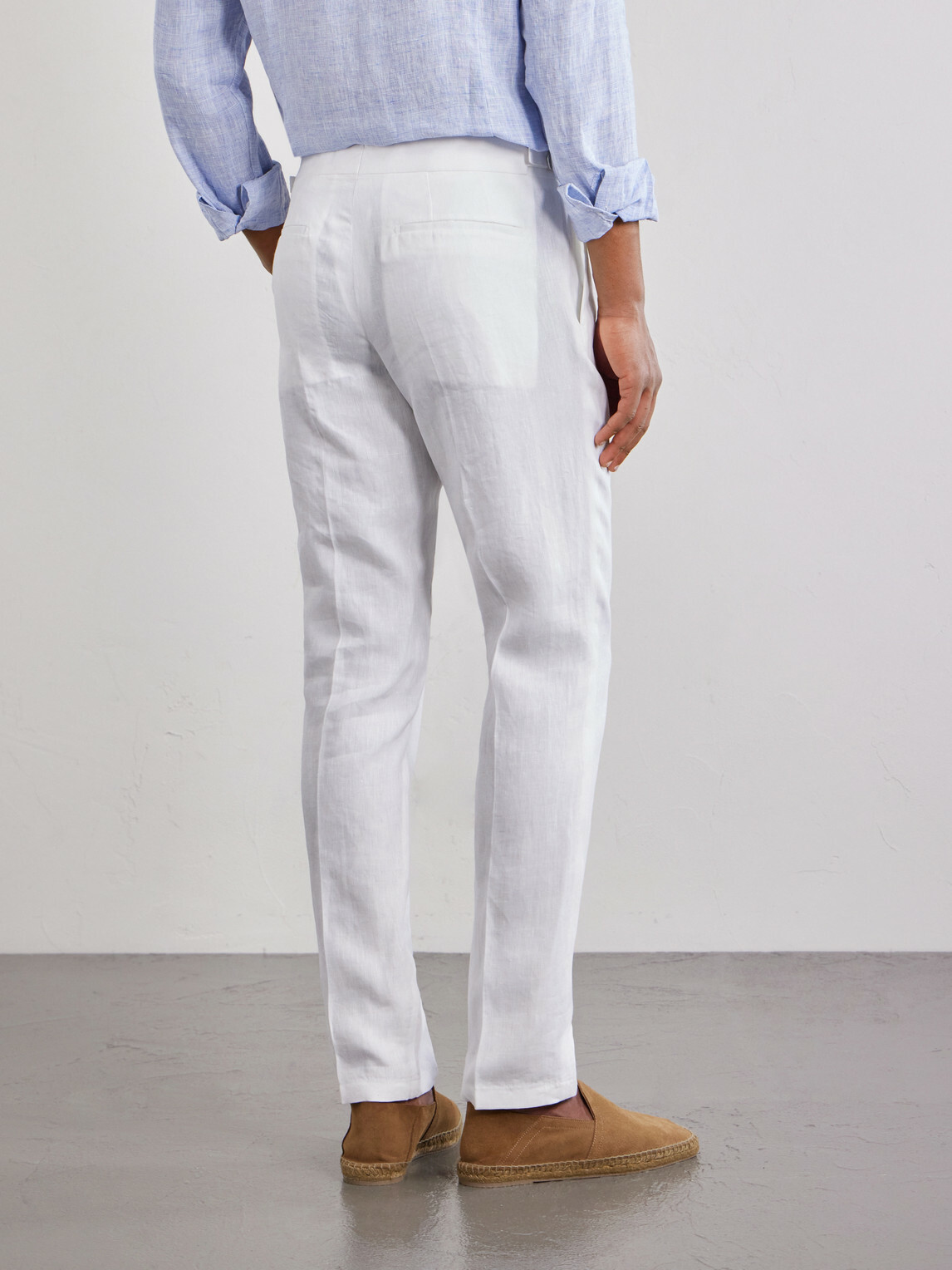 Orlebar Brown - Griffon Straight-Leg Linen Trousers - White