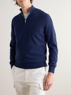 Brunello Cucinelli - Cashmere Half-Zip Sweater - Blue