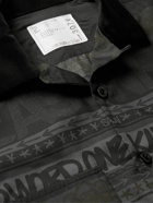 Sacai - Eric Haze Convertible-Collar Velvet-Trimmed Cotton-Voile Shirt - Black