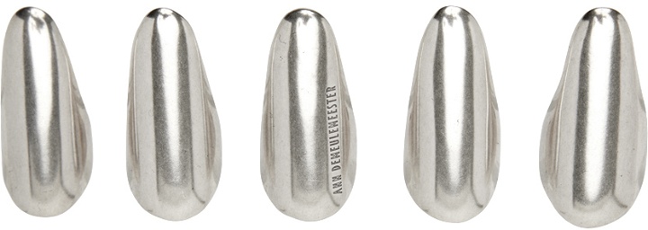 Photo: Ann Demeulemeester Silver Arla Fingernail Ring Set