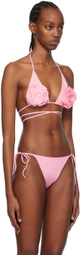 Magda Butrym Pink Floral Bikini Top