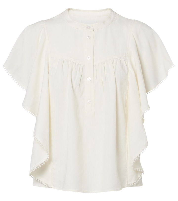Photo: Marant Etoile Marlie ruffled crochet-trimmed blouse
