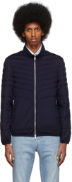 Brunello Cucinelli Navy Down Knit Jacket