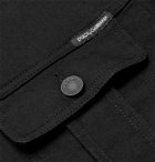 DOLCE & GABBANA - Logo-Appliquéd Stretch-Denim Jacket - Black