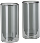 YIELD Grey Double Wall Glass Set, 16 oz