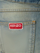 KENZO PARIS - 18cm Slim Bleached Cotton Denim Jeans