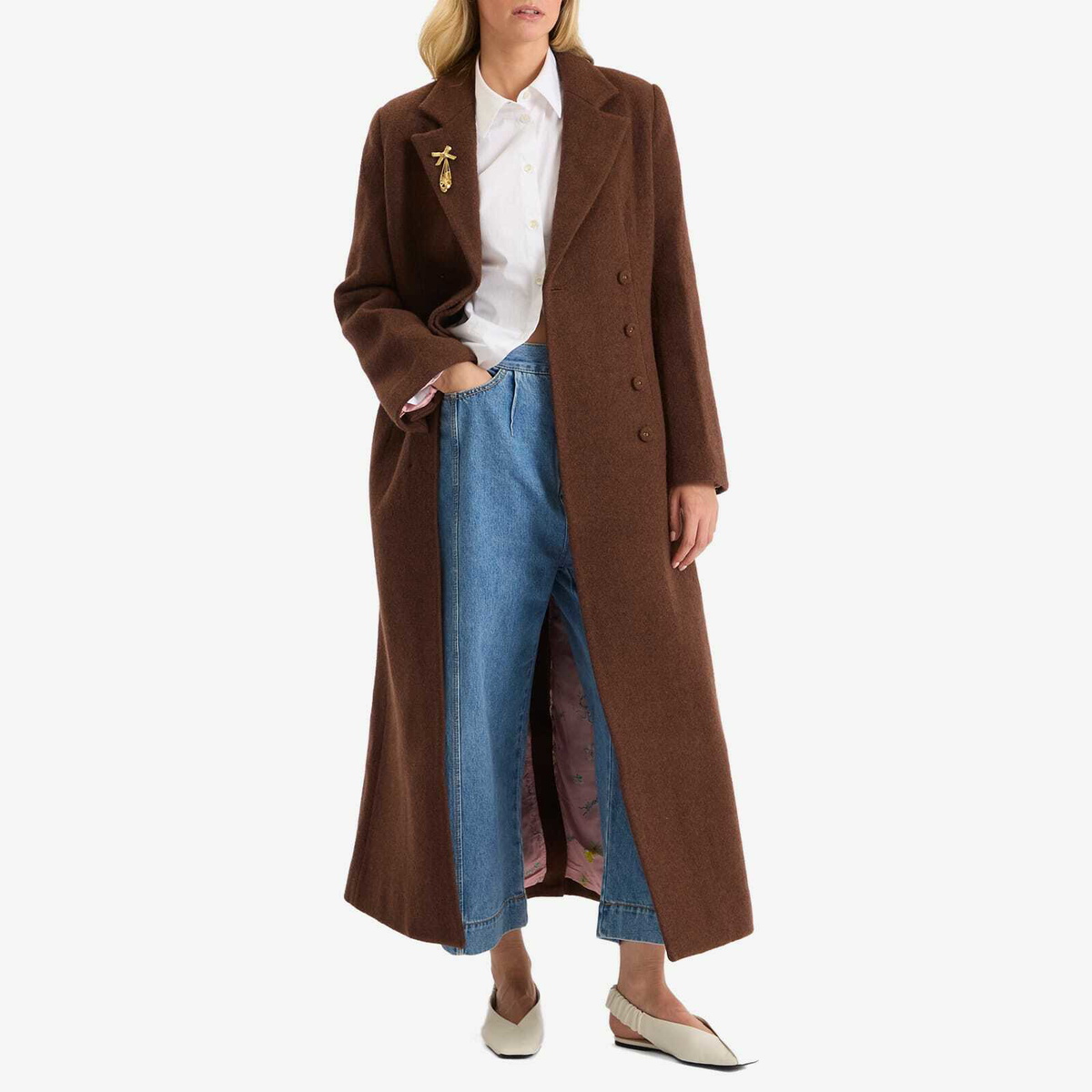 ALÉMAIS Women's Court Coat in Chocolate