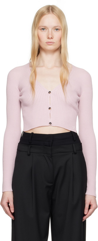 Photo: Courrèges Pink Solar Light Rib Cardigan