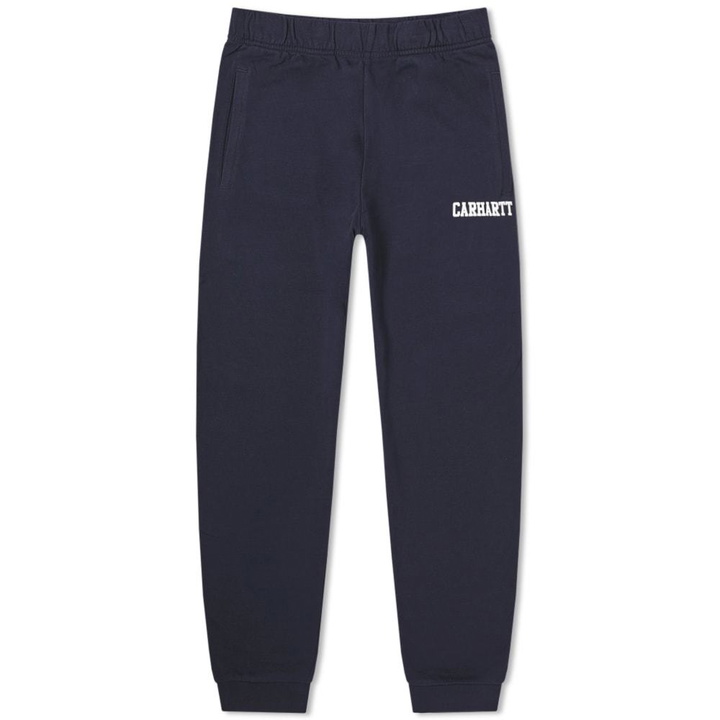 Photo: Carhartt College Sweat Pant Dark Navy & White