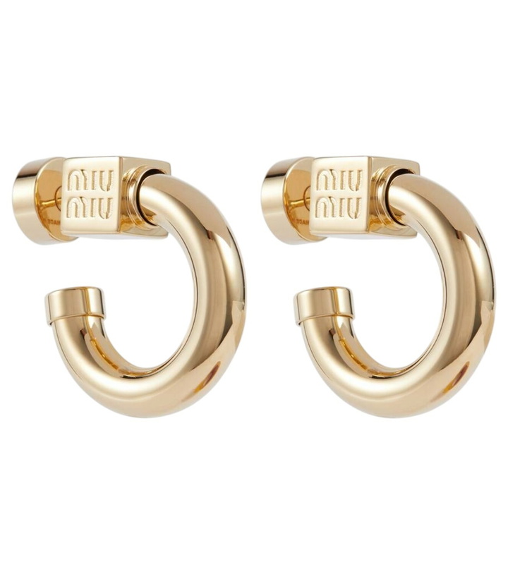 Photo: Miu Miu Logo hoop earrings