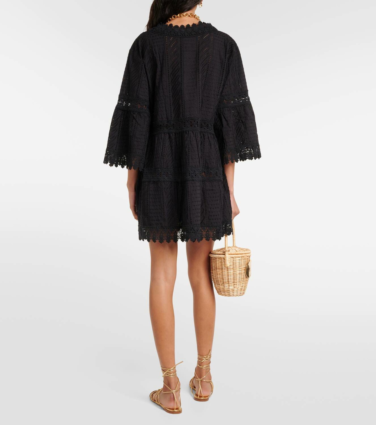 Melissa Odabash Victoria embroidered cotton minidress Melissa Odabash