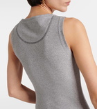 Loewe Anagram ribbed-knit jersey maxi dress