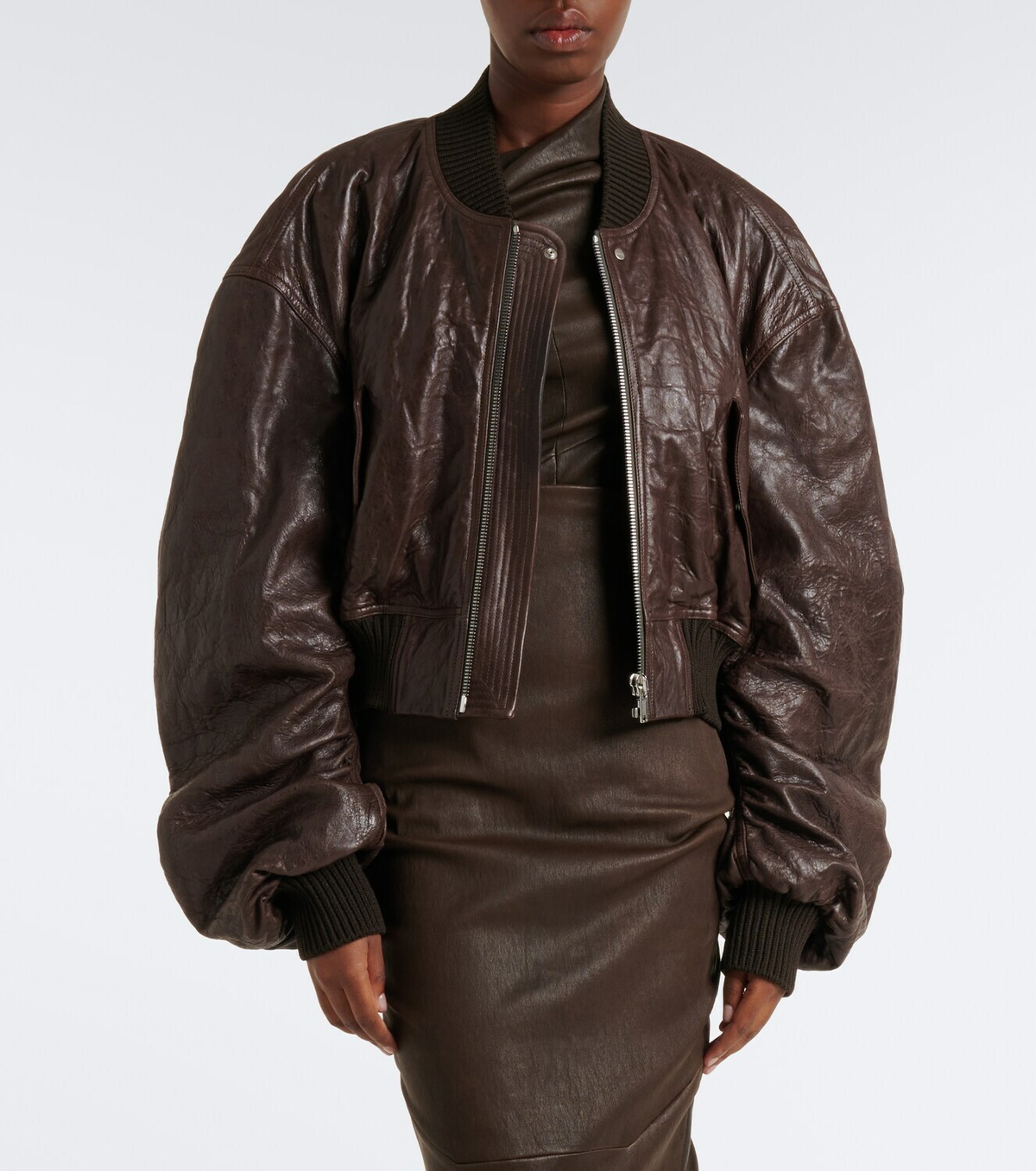 Rick Owens Secchia leather bomber jacket