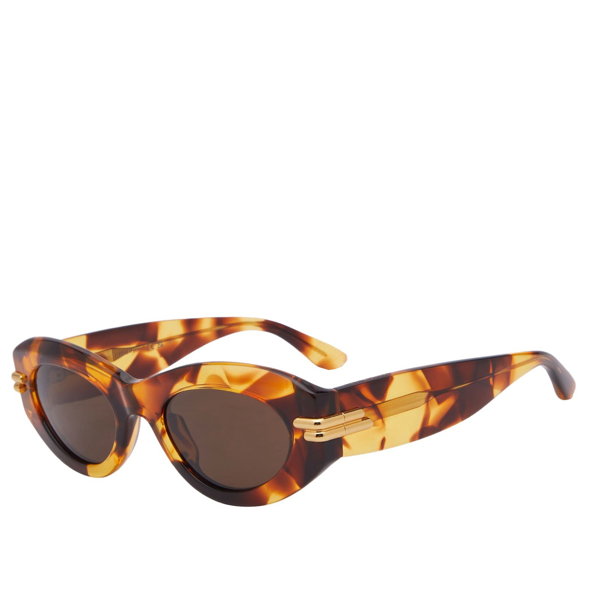 Bottega Veneta Bold Ribbon Cat Eye Sunglasses in Havana & Brown $510 Bottega Veneta Bold Ribbon 51MM Oval Sunglasses | Saks Fifth  main image 4