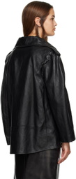Alexander McQueen Black Zip Leather Jacket