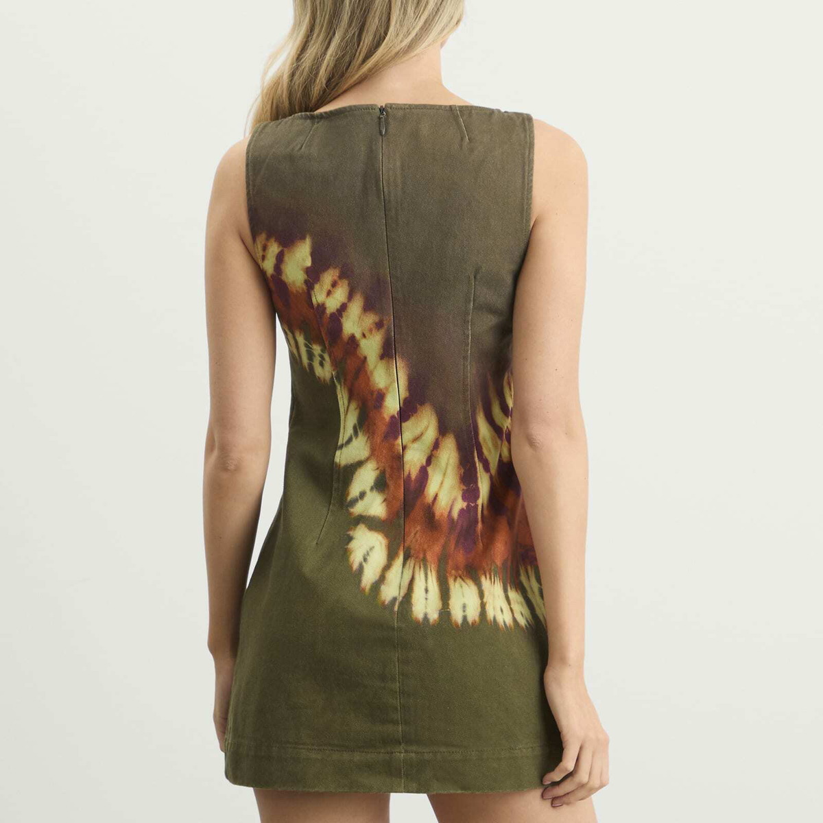 ALÉMAIS Women's Marilyn Denim Mini Dress in Khaki