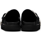 Toga Pulla Black Eyelet Metal Clog Loafers