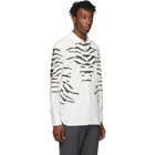 Neil Barrett Off-White and Black Tiger Print Shirt