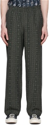 Wood Wood Green Polyester Trousers