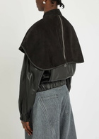 JW Anderson Cape-effect Leather Jacket Black