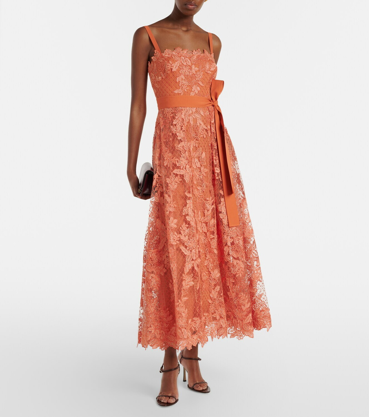 Elie Saab Embroidered lace and tulle cocktail dress