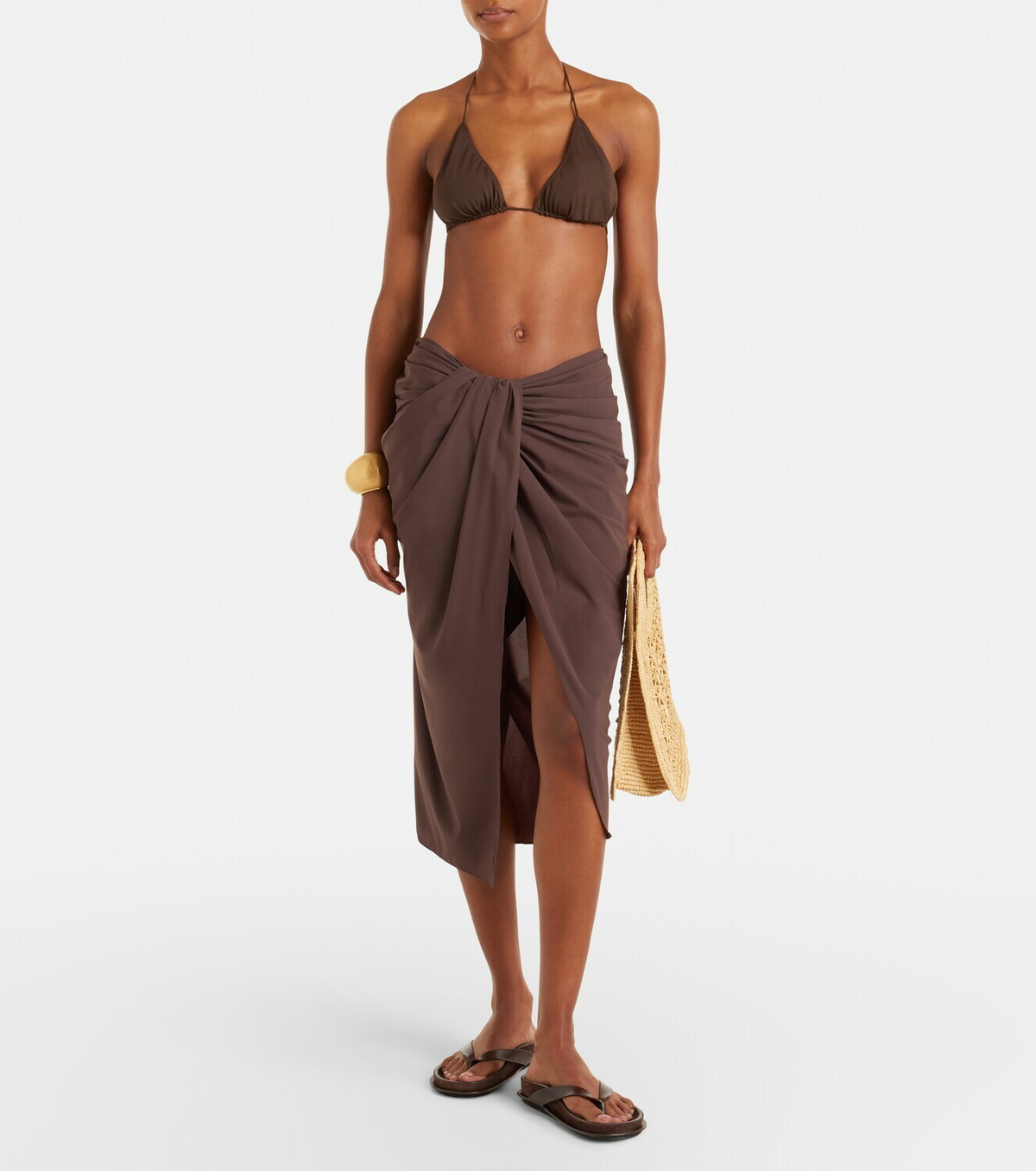 Jacquemus Paréo draped beach cover-up