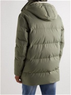 Brunello Cucinelli - Quilted Cotton-Shell Hooded Down Parka - Green