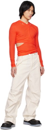 Dion Lee Orange Modular Long Sleeve T-Shirt