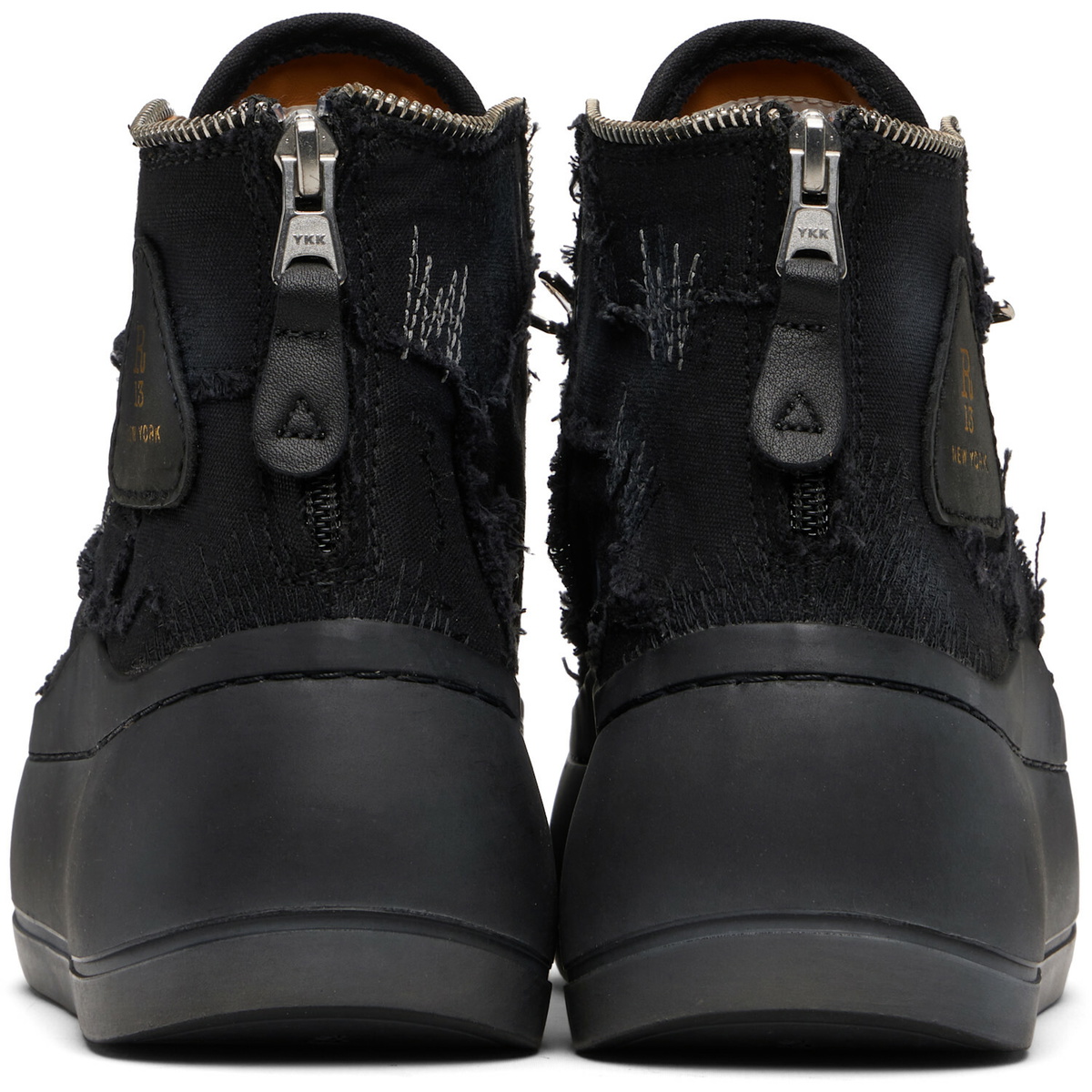 R13 Black Lace Free Kurt High Top Sneakers