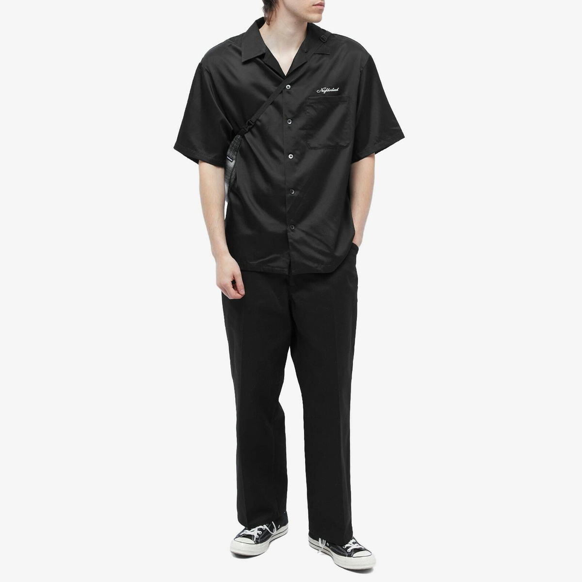 Neighborhood Men's Signature Hawaiian Shirt in Black Neighborhood