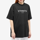 VTMNTS Women's Paris Crystal Logo T-Shirt in Black