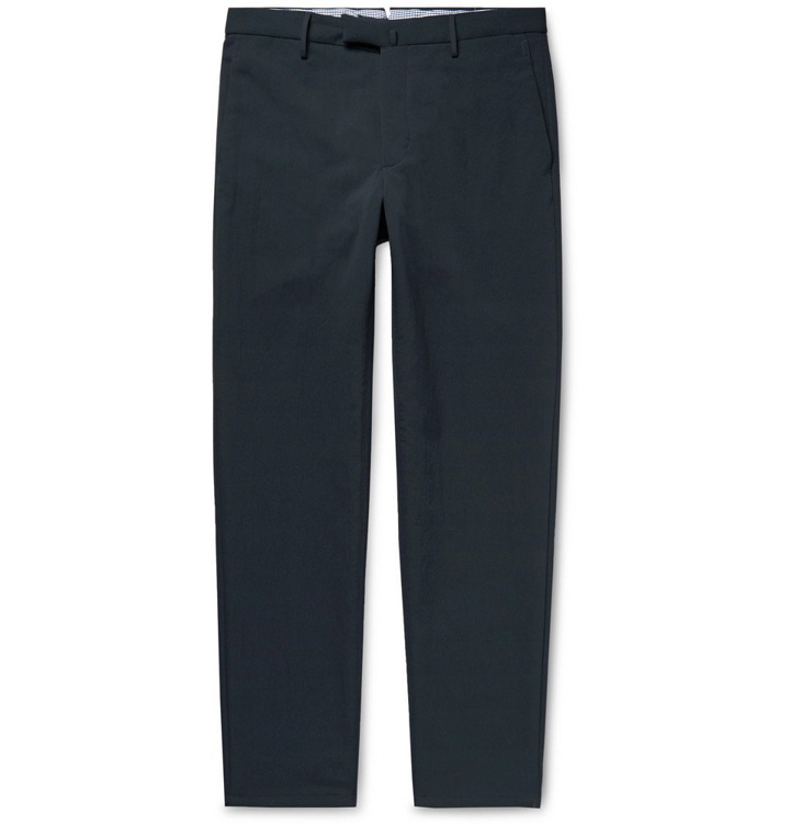 Photo: Incotex - nanamica Slim-Fit Tapered Stretch Tech-Jersey Trousers - Midnight blue