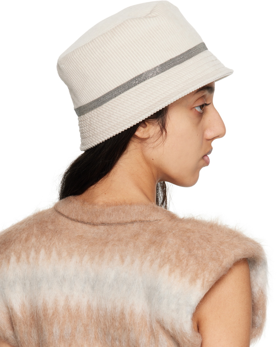 ハット BRUNELLO CUCINELLI COTTON BUCKET HAT Brunello Cucinelli Beige Fluid Bucket Hat Brunello Cucinelli