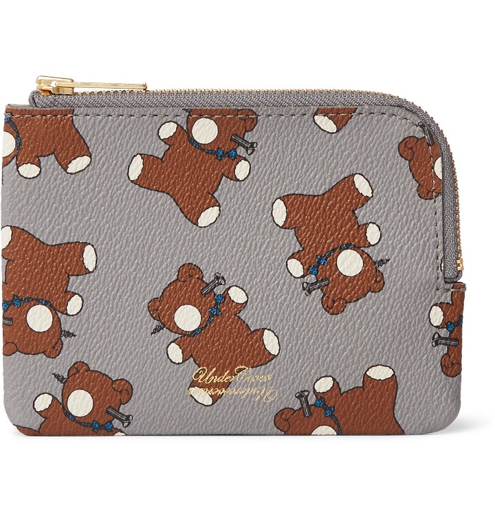 Photo: Undercover - Printed Faux Leather Wallet - Gray