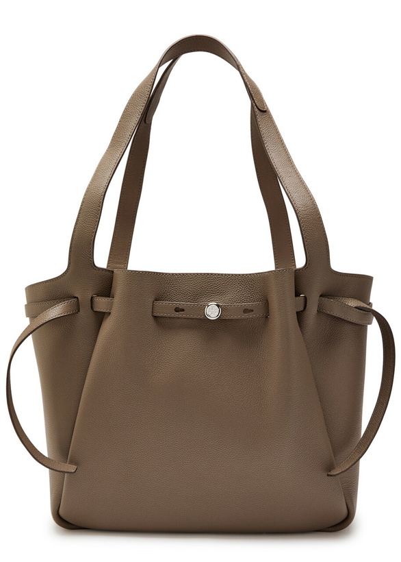 Photo: Tory Burch Romy Pebbled Leather Tote - Mid Brown - One Size