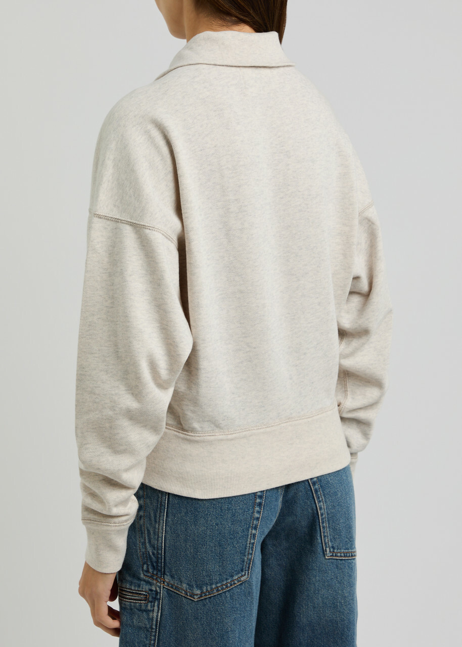 Isabel Marant étoile Ross Half-zip Cotton-blend Sweatshirt Ecru