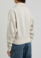 Isabel Marant étoile Ross Half-zip Cotton-blend Sweatshirt Ecru