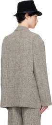 International Gallery BEAMS Black & White Drapey Blazer