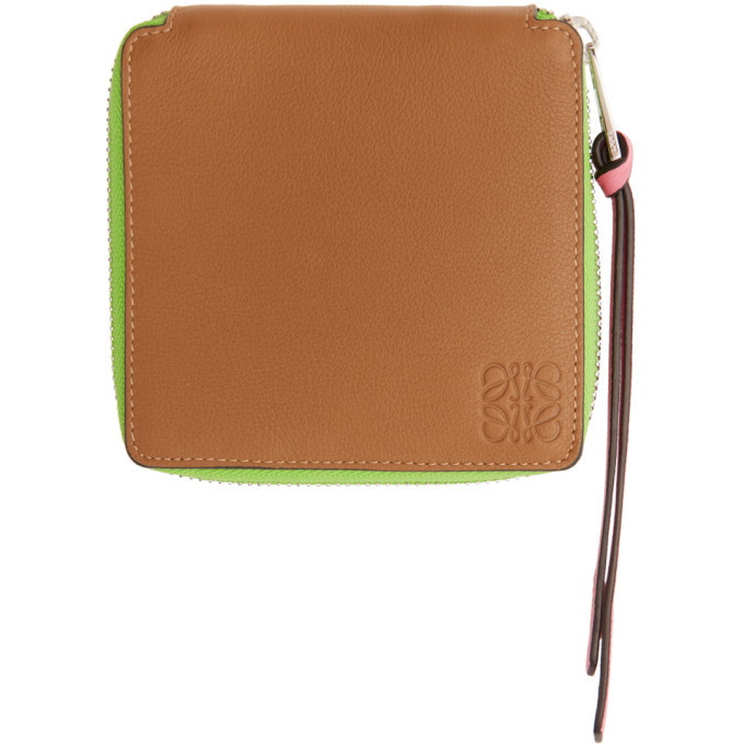 Photo: Loewe Tan Rainbow Square Zip Bifold Wallet