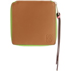 Loewe Tan Rainbow Square Zip Bifold Wallet