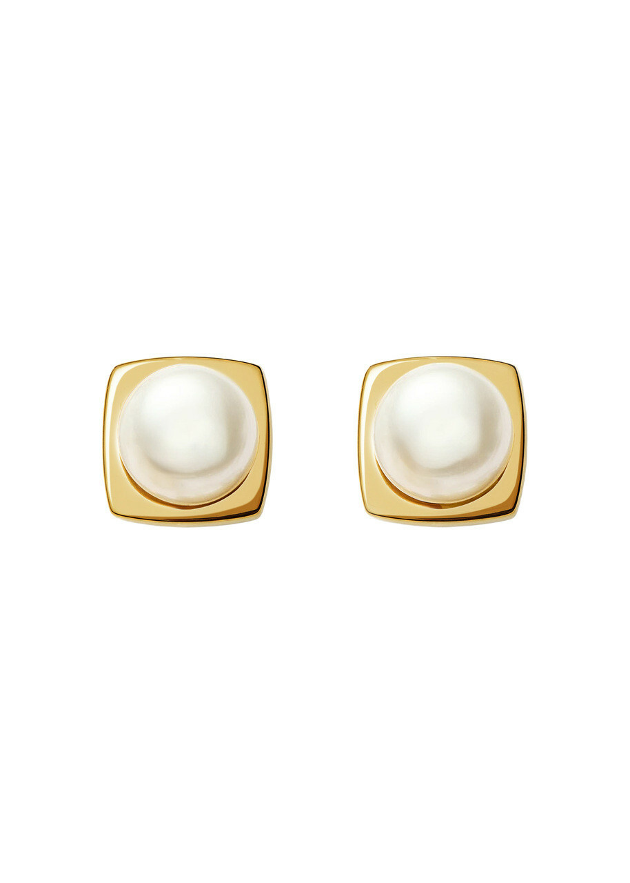 Missoma Pearl Square 18kt Gold-plated Stud Earrings - One Size