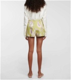 Pucci Printed high-rise silk twill shorts