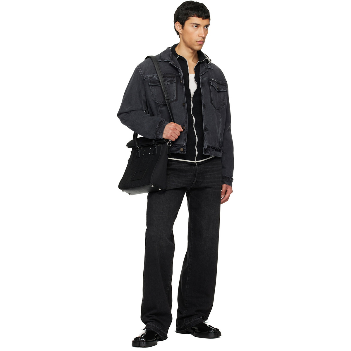 Maison Margiela Black Caban Denim Jacket
