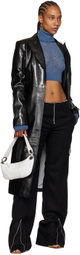 JUNEYEN Black Vented Faux-Leather Coat