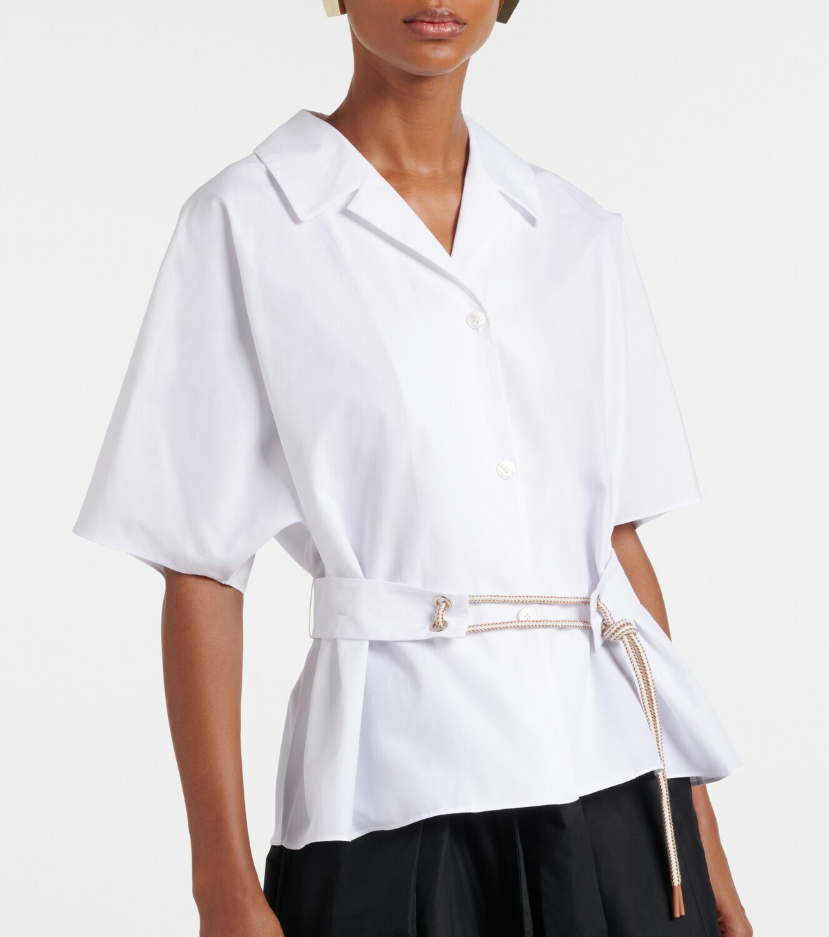 'S Max Mara Carisma belted cotton poplin shirt