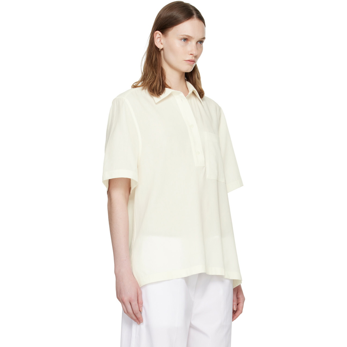 TOTEME Off-White Fluid Polo